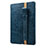 Leder Hülle Schreibzeug Schreibgerät Beutel Halter mit Abnehmbare Gummiband P02 für Apple Pencil Apple iPad Pro 9.7 Blau