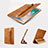 Leder Hülle Schreibzeug Schreibgerät Beutel Halter mit Abnehmbare Gummiband P02 für Apple Pencil Apple iPad Pro 9.7 Braun