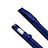 Leder Hülle Schreibzeug Schreibgerät Beutel Halter mit Abnehmbare Gummiband P03 für Apple Pencil Apple iPad Pro 12.9 (2017) Blau