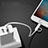 Lightning USB Ladekabel Kabel Android Micro USB C01 für Apple iPad Air Silber