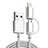 Lightning USB Ladekabel Kabel Android Micro USB C01 für Apple iPhone SE3 (2022) Silber Petit