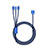 Lightning USB Ladekabel Kabel Android Micro USB Type-C ML02 Blau