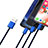 Lightning USB Ladekabel Kabel Android Micro USB Type-C ML02 Blau