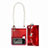 Luxus Leder Hülle Handyhülle und Kunststoff Schutzhülle Hartschalen Tasche B02 für Samsung Galaxy Z Flip4 5G Rot