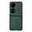 Luxus Leder Hülle Handyhülle und Kunststoff Schutzhülle Hartschalen Tasche B06H für Huawei P60 Pocket