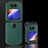 Luxus Leder Hülle Handyhülle und Kunststoff Schutzhülle Hartschalen Tasche BH2 für Motorola Moto RAZR (2022) 5G Grün