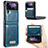 Luxus Leder Hülle Handyhülle und Kunststoff Schutzhülle Hartschalen Tasche CS1 für Samsung Galaxy Z Flip3 5G