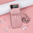Luxus Leder Hülle Handyhülle und Kunststoff Schutzhülle Hartschalen Tasche R06 für Samsung Galaxy Z Flip3 5G