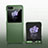 Luxus Leder Hülle Handyhülle und Kunststoff Schutzhülle Hartschalen Tasche WL1 für Samsung Galaxy Z Flip5 5G Grün