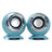 Mini Lautsprecher Stereo Speaker Hellblau