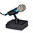 Mini-Stereo-Mikrofon Mic 3.5 mm Klinkenbuchse Mit Stand Blau