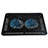 NoteBook Halter Halterung Kühler Cooler Kühlpad Lüfter Laptop Ständer 9 Zoll bis 14 Zoll Universal S01 für Apple MacBook 12 zoll Schwarz