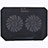 NoteBook Halter Halterung Kühler Cooler Kühlpad Lüfter Laptop Ständer 9 Zoll bis 16 Zoll Universal M16 für Apple MacBook Pro 15 zoll Retina Schwarz