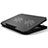 NoteBook Halter Halterung Kühler Cooler Kühlpad Lüfter Laptop Ständer 9 Zoll bis 16 Zoll Universal M19 für Samsung Galaxy Book Flex 13.3 NP930QCG Schwarz