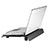 NoteBook Halter Halterung Kühler Cooler Kühlpad Lüfter Laptop Ständer 9 Zoll bis 16 Zoll Universal M24 für Apple MacBook 12 zoll Schwarz
