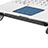 NoteBook Halter Halterung Kühler Cooler Kühlpad Lüfter Laptop Ständer 9 Zoll bis 16 Zoll Universal M24 für Apple MacBook Air 13 zoll (2020) Schwarz