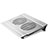 NoteBook Halter Halterung Kühler Cooler Kühlpad Lüfter Laptop Ständer 9 Zoll bis 16 Zoll Universal M26 für Apple MacBook Air 11 zoll Silber