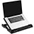NoteBook Halter Halterung Kühler Cooler Kühlpad Lüfter Laptop Ständer 9 Zoll bis 17 Zoll Universal L06 für Apple MacBook 12 zoll Schwarz