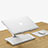 NoteBook Halter Halterung Laptop Ständer Universal K07 für Samsung Galaxy Book Flex 13.3 NP930QCG Silber