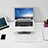 NoteBook Halter Halterung Laptop Ständer Universal S07 für Samsung Galaxy Book Flex 15.6 NP950QCG Silber