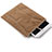 Samt Handy Tasche Schutz Hülle für Apple iPad 4 Braun