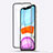 Schutzfolie Full Coverage Displayschutzfolie Panzerfolie Gehärtetes Glas Glasfolie Skins zum Aufkleben Panzerglas F02 für Apple iPhone 11 Schwarz