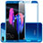 Schutzfolie Full Coverage Displayschutzfolie Panzerfolie Skins zum Aufkleben Gehärtetes Glas Glasfolie F03 für Huawei Honor 9 Lite Blau