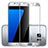 Schutzfolie Full Coverage Displayschutzfolie Panzerfolie Skins zum Aufkleben Gehärtetes Glas Glasfolie F03 für Samsung Galaxy S7 Edge G935F Silber