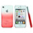 Schutzhülle Handytasche Durchsichtig Farbverlauf für Apple iPhone 4 Rot
