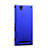 Schutzhülle Kunststoff Tasche Matt für Sony Xperia T2 Ultra Dual Blau