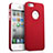 Schutzhülle Kunststoff Tasche Matt Loch für Apple iPhone 5S Rot