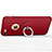 Schutzhülle Kunststoff Tasche Matt Loch mit Fingerring Ständer für Apple iPhone 8 Rot