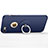 Schutzhülle Kunststoff Tasche Matt Loch mit Fingerring Ständer für Apple iPhone SE (2020) Blau