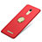 Schutzhülle Kunststoff Tasche Matt mit Fingerring Ständer A02 für Xiaomi Redmi Note 3 Rot