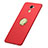 Schutzhülle Kunststoff Tasche Matt mit Fingerring Ständer A03 für Huawei Y7 Prime Rot