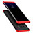 Schutzhülle Kunststoff Tasche Matt Vorder und Rückseite 360 Grad Q01 für Samsung Galaxy Note 8 Duos N950F Rot und Schwarz