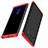 Schutzhülle Kunststoff Tasche Matt Vorder und Rückseite 360 Grad Q01 für Samsung Galaxy Note 8 Duos N950F Rot und Schwarz