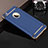 Schutzhülle Luxus Metall Rahmen und Kunststoff F02 für Apple iPhone SE Blau