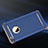 Schutzhülle Luxus Metall Rahmen und Kunststoff F02 für Apple iPhone SE Blau