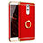 Schutzhülle Luxus Metall Rahmen und Kunststoff mit Fingerring Ständer für Huawei Honor 6X Pro Rot