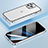 Schutzhülle Luxus Metall Rahmen und Kunststoff Schutzhülle Tasche LF4 für Apple iPhone 13 Pro Max Silber