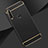 Schutzhülle Luxus Metall Rahmen und Kunststoff Schutzhülle Tasche M01 für Huawei Enjoy 10 Plus Schwarz