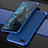 Schutzhülle Luxus Metall Rahmen und Kunststoff Schutzhülle Tasche M01 für Oppo R15X Blau