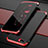 Schutzhülle Luxus Metall Rahmen und Kunststoff Schutzhülle Tasche M01 für Oppo R15X Rot und Schwarz