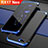 Schutzhülle Luxus Metall Rahmen und Kunststoff Schutzhülle Tasche M01 für Oppo RX17 Neo Blau und Schwarz