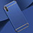 Schutzhülle Luxus Metall Rahmen und Kunststoff Schutzhülle Tasche M02 für Huawei Enjoy 10e Blau
