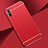 Schutzhülle Luxus Metall Rahmen und Kunststoff Schutzhülle Tasche M02 für Huawei Enjoy 10e Rot
