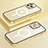 Schutzhülle Luxus Metall Rahmen und Kunststoff Schutzhülle Tasche mit Mag-Safe Magnetic Magnetisch Bling-Bling LF1 für Apple iPhone 13 Pro Gold