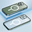 Schutzhülle Luxus Metall Rahmen und Kunststoff Schutzhülle Tasche mit Mag-Safe Magnetic Magnetisch Bling-Bling LF1 für Apple iPhone 13 Pro Grün