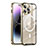 Schutzhülle Luxus Metall Rahmen und Kunststoff Schutzhülle Tasche mit Mag-Safe Magnetic Magnetisch LK1 für Apple iPhone 15 Pro Gold